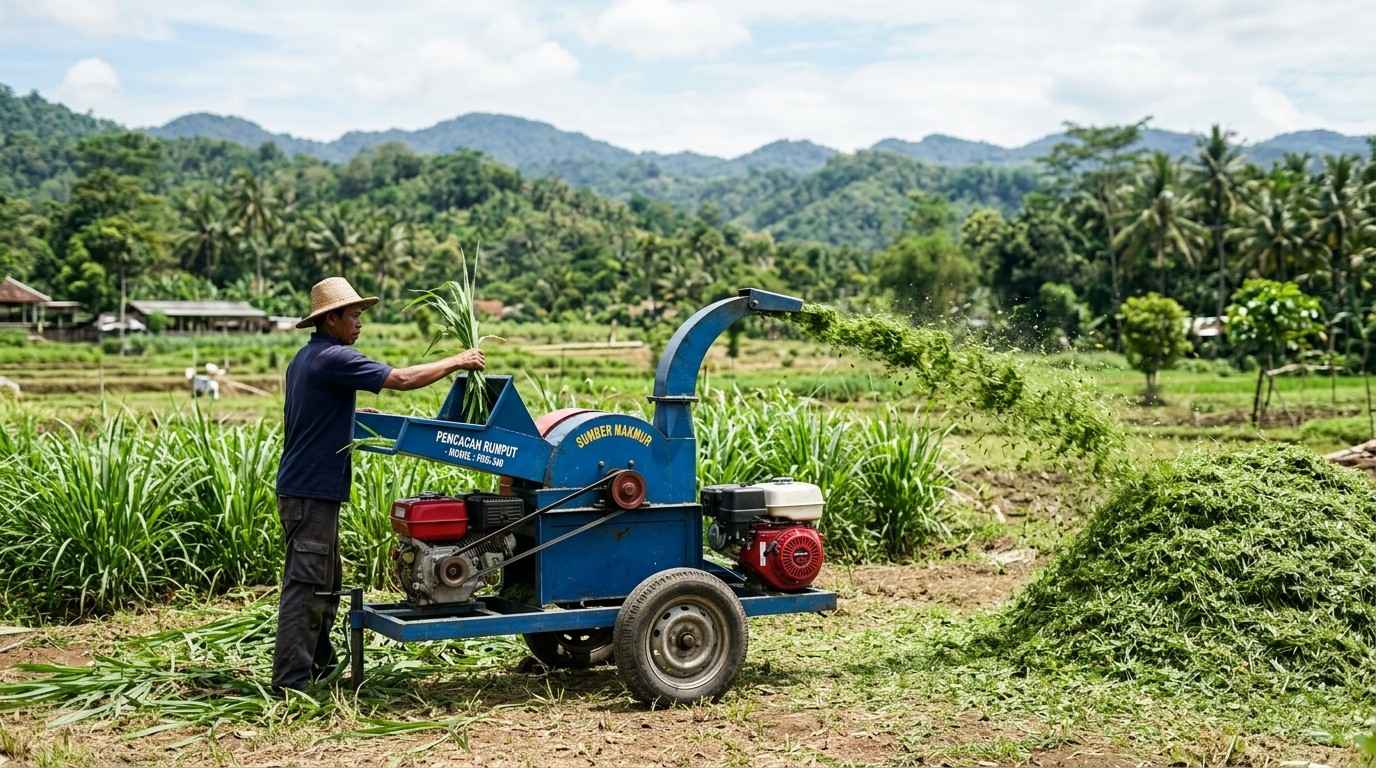 penyebab hasil cacahan rumput tidak seragam
