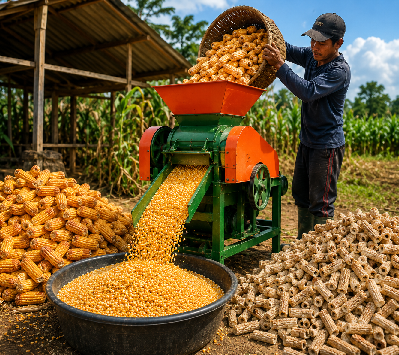 bagaimana memisahkan jagung dari tongkol